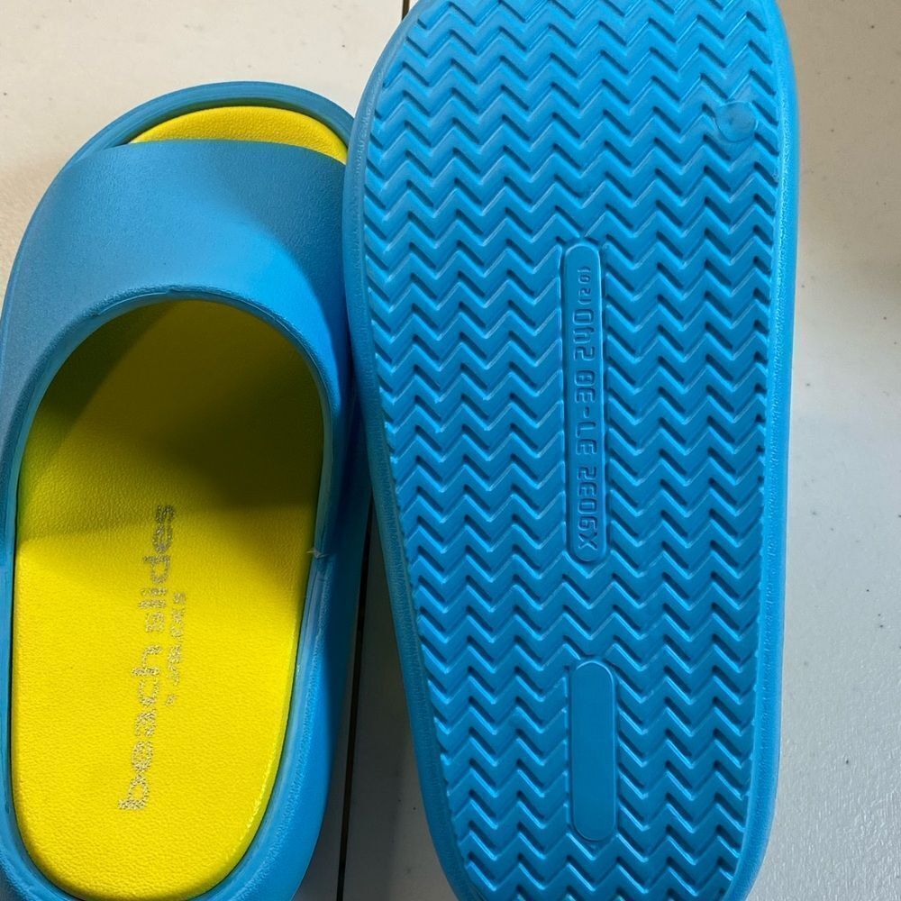 NIB J/Slides Squish Turquoise/YellowEVA Lightweig… - image 13